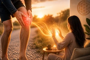 Soin énergétique à distance réalisé pour accompagner le soulagement d’une douleur physique